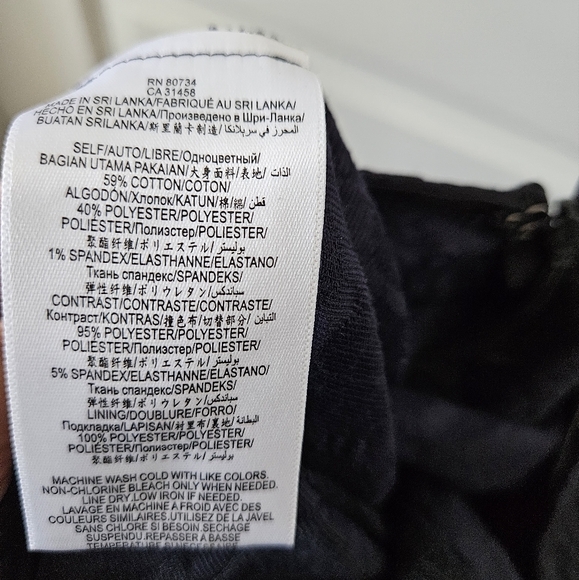 BCBGENERATION long sleeve romper navy blue with black mesh | Size 6 - Picture 4 of 5